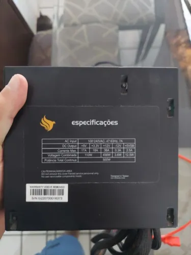 FONTE PICHAU NIDUS 500W 80 PLUS BRONZE-PFC ATIVO