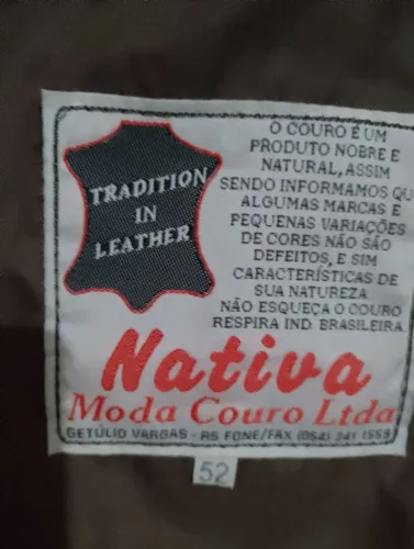JAQUETA DE COURO LEGÍTIMO