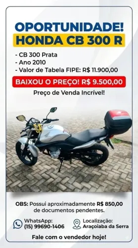 Oportunidade Honda CB 300