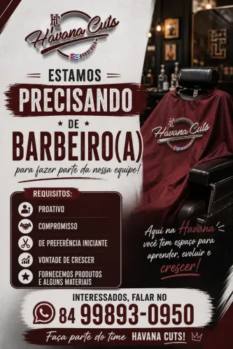 Vagas para barbeiro iniciante