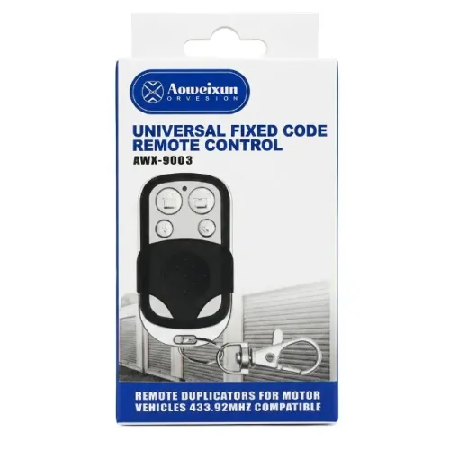 Controle Remoto Copiador Aoweixun AWX-9003 433,92MHz 4 Botões Código Fixo Longo Alcance po