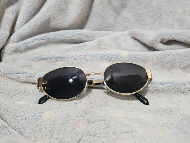 Óculos com Armacão de Metal em Forma de Diamante Oval Retrô, Estilo Boêmio