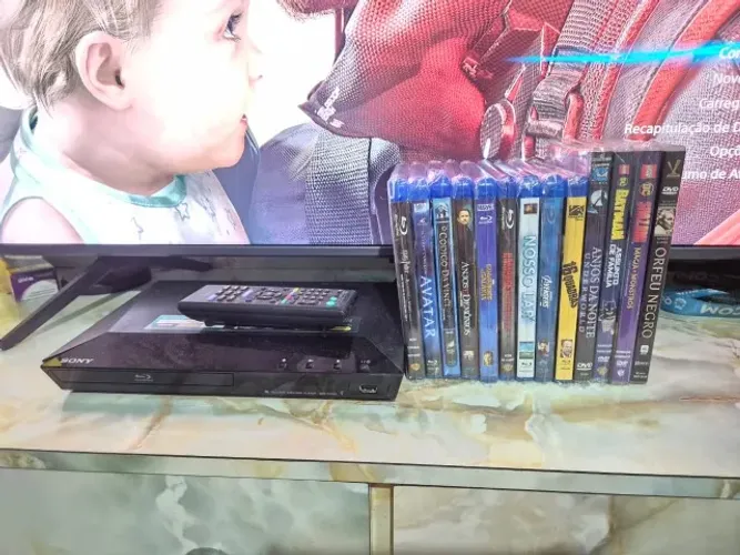 Bluray Player + filmes em bluray e Dvds