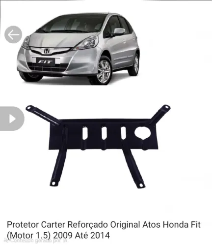Peito de aço para Honda Fit 2010