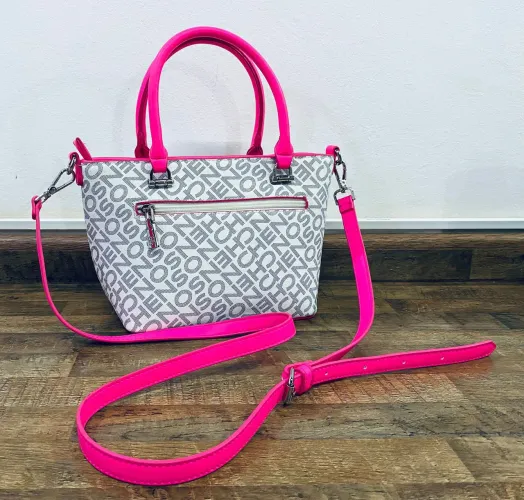Bolsa Feminina Chenson Monograma Rosa (Nova/Sem Uso) - Linda!