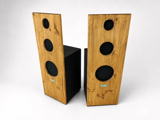 Caixas Torres Buffle Carbone, Alta Fidelidade, 3 Vias, 130 Watts, 8 Ohms, Novas