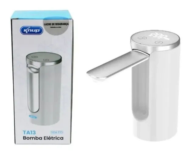 Bomba Elétrica P/ Garrafão Knup Kp-ta13 Com Display Digital Recarregável *ENTREGA GRÁTIS*