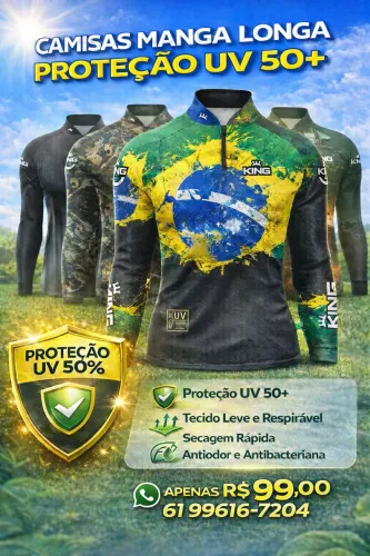 Camisas manga longa proteção UV