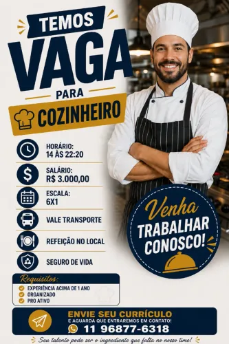 Vaga de COZINHEIRO