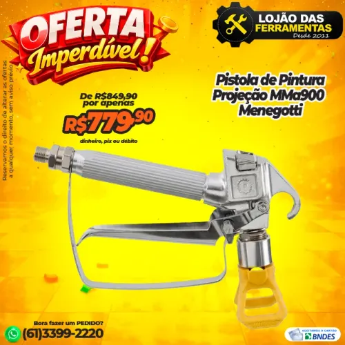 Pistola de Pintura Projeção Airless MMa900 Menegotti