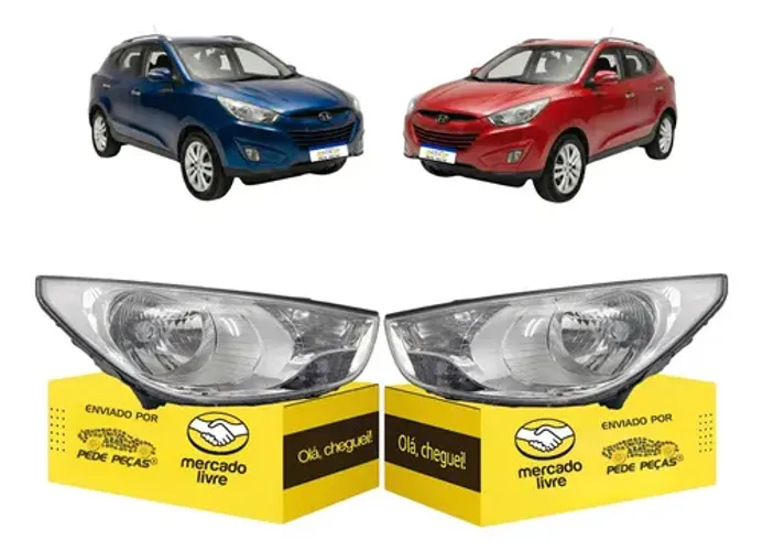 Farol Ix35 2010 2011 2012 2013 2014 2015 Foco Simples Par Ambos Lados