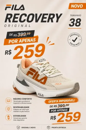 FILA Recovery Tênis Feminino Original