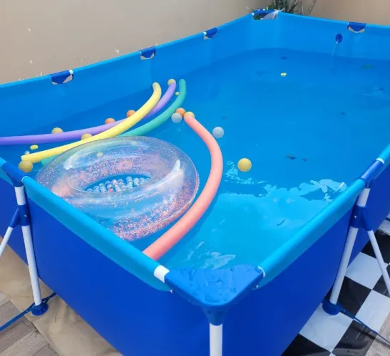 Piscina MOR 5000L. Retangular. Com capa. Seminova