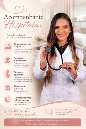Enfermeira/Acompanhante hospitalar 