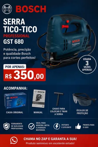 Serra elétrica tico tico usada penas 3 vezes!!!