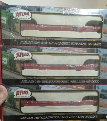 Kit 3 vagões Double Steck atlas e kit 5 vagões Athearn minério 