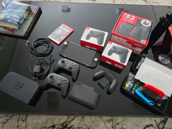 Nintendo switch 2 Mario kart Fifa 26 e controles