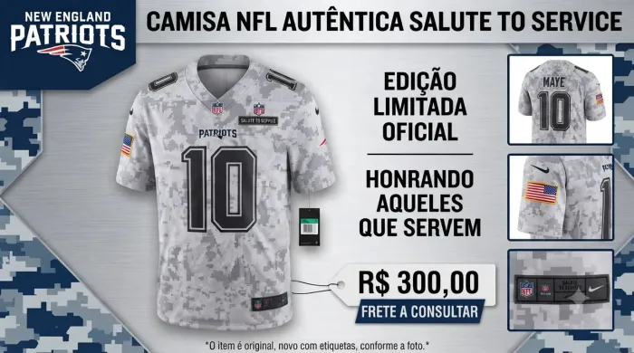 CAMISA NFL PATRIOTS NOVA ORIGINAL