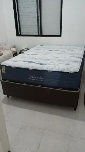 Cama de casal box e colchão