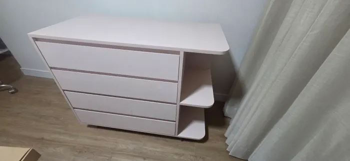 Cômoda infantil rosa