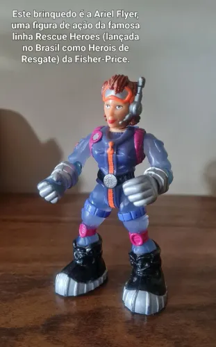 Boneco Ariel Flyer - Rescue Heroes (Fisher-Price / Mattel) Original 2003