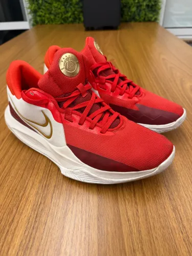Tênis Nike Basquete Vermelho e Dourado Nº 43 - Excelente Estado