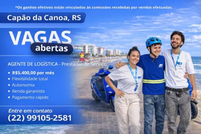 AGENTE DE LOGÍSTICA - PRESTADOR DE SERVIÇO JET