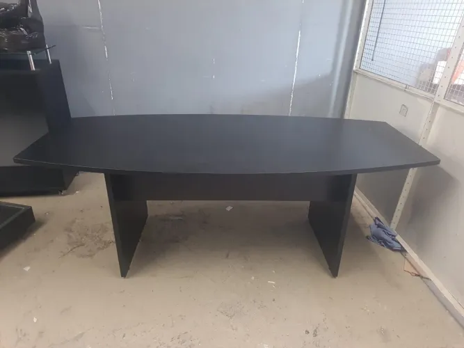 Linda mesa escritório mdf preto liso tampo 2,00m
