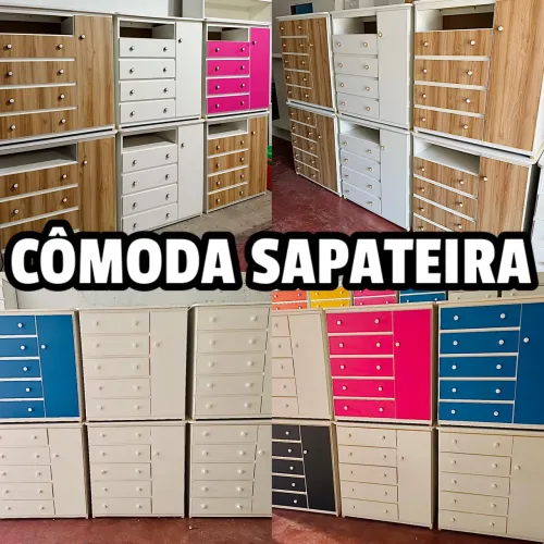 Cômodas Sapateiras de 4 e 5 Gavetas 