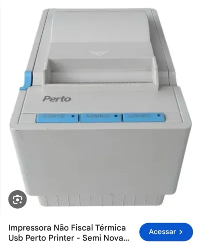 Impressora Não Fiscal Térmica Usb Perto Printer - Semi Nova
