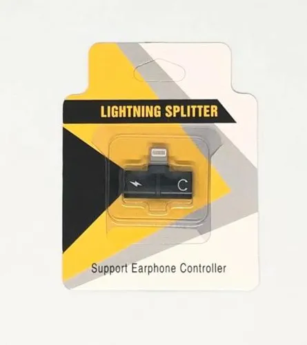 Adaptador Lightning Splitter Carregador e Fone Iphone 7 8 X Novo na Caixa