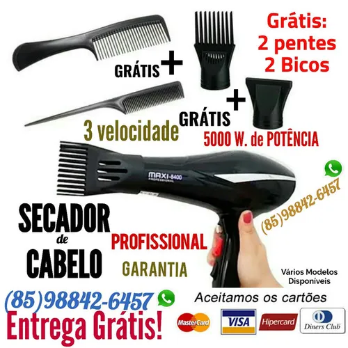 Secador de Cabelo, professional garantia e Entrega Grátis.