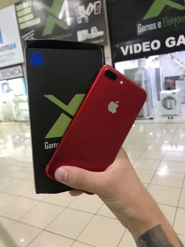 iPhone 7 Plus vermelho 128g de memória // aproveite 