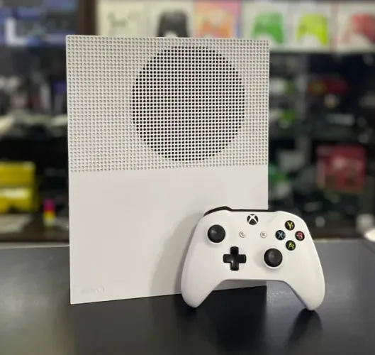 Xbox One S 500Gb branco 01 Controle sem fio original branco 01 jogo mídia física de brinde
