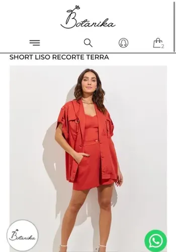 Short alfaiataria terracota G 42