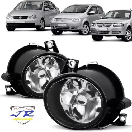 Par Farol de Milha Gol Parati Saveiro G4 Fox Polo Crossfox Auxiliar Neblina 