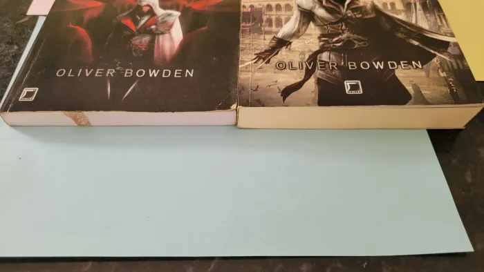 Livros - dois livros da franquia de jogos Assassins Creed 
