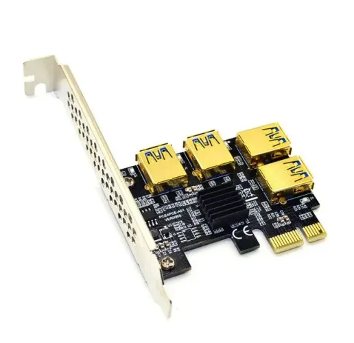 Multiplicador PCIe 1 a 4, Usb 3.0, Tishric, novo, mineração