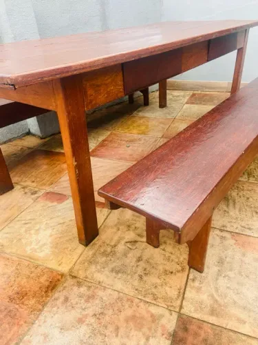 Mesa madeira maciça OPORTUNIDADE 3,5m X 1,5m 