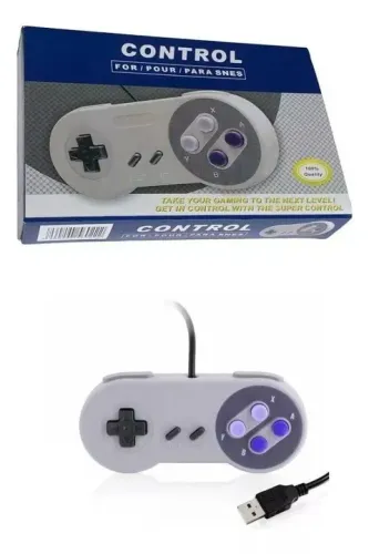 Controle Novo Usb Super Nintendo Snes Joystick Pc Mac Windows
