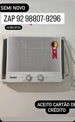 Ar condicionado Seminovo 10000 btu 110v modelo de caixa pequena aceito cartão 12x 