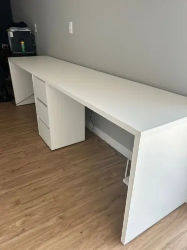 BANCADA TODA EM MDF BRANCO TX<br>