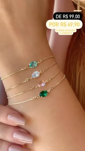 Pulseira com Zircônia