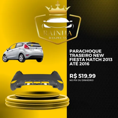 Parachoque Traseiro Novo Fiesta Hatch 2013 a 2016