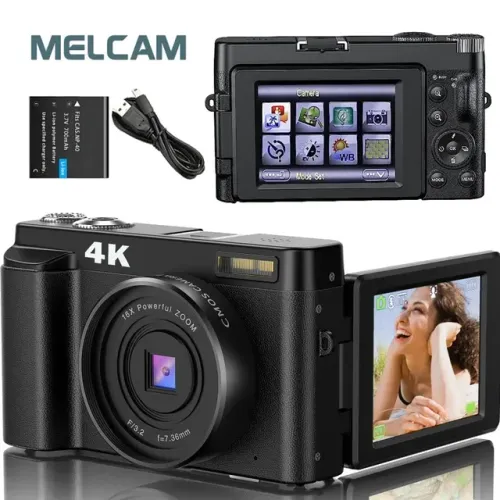 Câmera Digital Foto 4K Fotografia Vídeo Nova Recarregável 
