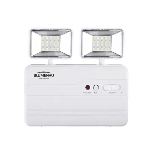 Luminária De Emergência Led 2 Faróis 5w 1200lm 110-240v - Blumenau