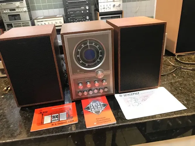 Raríssimo Conjunto de som Telefunken  Hi-Fi Compact 2000(com manuais e esquema )!
