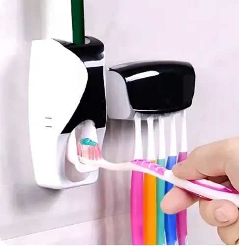 Suporte Dispenser De Pasta De Dente De Parede Automático Até 5 Escovas Reforçado z791