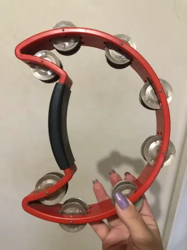 Pandeiro dança do ventre vermelho
