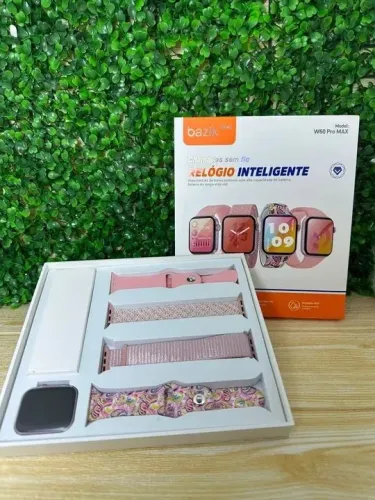 Relógio Inteligente Smartwatch W60 Pro MAX 4 Pulseiras